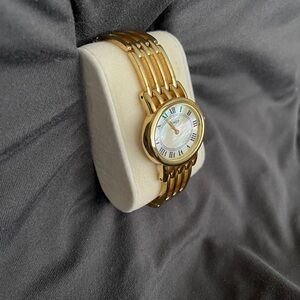 Timex Gold-Tone Women's Bracelet Watch with Mother-of-Pearl Dial